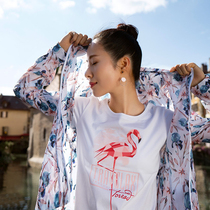 Pathfinder skin clothing womens spring and summer outdoor thin sports windbreaker jacket printed sunscreen clothing TAEG82710