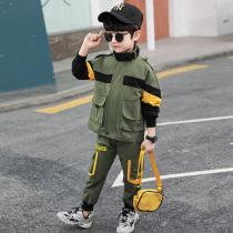 South Korean boy suit 2022 new Korean version of Korean Air Chinas boy handsome boy handsome childrens spring and autumn sports overalls