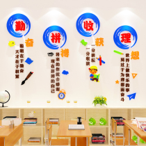 School class Classroom Culture Blackboard Wall surface Decoration Placement Self-adhesive Custom 3d Solid wall sticker Motivating Signs
