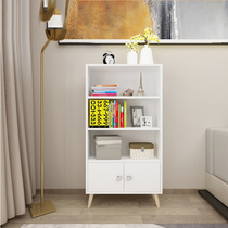 Simple bookcase bookshelf Student Book desktop shelf floor living room cabinet imitation solid wood table small bookshelf storage