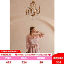 RooMance Ru Man Division Heavy Genuine Silk Lacing can customize Embroidery Sleeping Robe Silk Bridal Bridesmaids Home Clothes