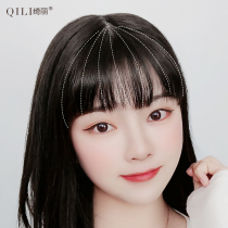 The beautiful air Qi banghai wig piece real hair French natural light and thin hair increase cover white hair head reissue female