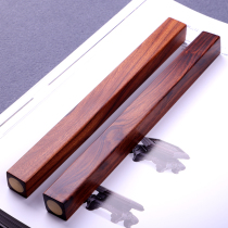 Mahogany carving solid wood brass paperweight paperweight pressure paper ballast metal ballast Rosewood square solid wood ballast pendulum