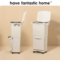 Good thing has kitchen classification big trash can with lid tube pedal trash bucket household large foot trash bucket