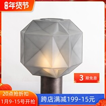 Nordic glass creative porch lamp bedroom bedside lamp study model room simple modern living room coffee table lamp