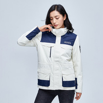 Two couple - style assault dress men and women in autumn and winter outdoor fishing skiing suit three in one removable plus velvet