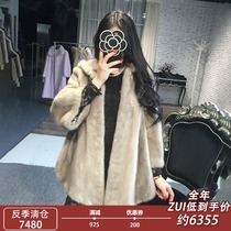  New American velvet female mink crown imported whole mink medium and long mink fur coat coat female fur