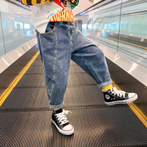 Boys jeans Spring and Autumn wear thin 2021 new childrens pants casual pants autumn Korean version of trousers tide