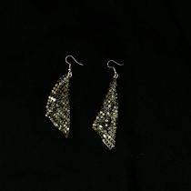 MOR handmade European and American style street retro long metal earrings soft piece hard temperament ins with earless ear clip