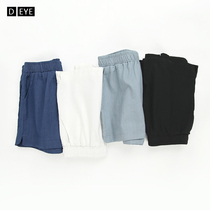 Denim shorts 2021 summer new solid color elastic waist wide leg pants sports casual loose slim high waist womens pants