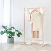 Simple solid wooden cap hanging clothes hanging on floor hanging hanging hanging bedroom household in Northern European pine clothes
