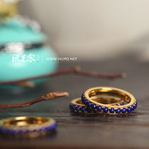 Streamer Home 5A Emperor lapis lazuli ring ring 925 silver inlay natural Afghan lapis lazuli