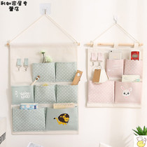 Wardrobe outside wall hanger Bedroom wall storage upper wall storage dormitory bag Household small door behind the head of the bed