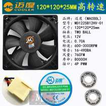 Michael 12CM high speed fan industrial 12025B mining machine chassis fan 12HV 0 70A 3200 rpm