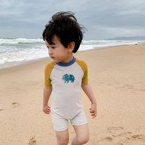 Korean childrens swimsuit boy baby seaside sunscreen quick-drying one-piece swimsuit boy child swimsuit swimming trunks