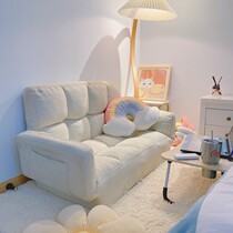 Lazy sofa small apartment rental house can be pull-out sofa bed bedroom simple tatami balcony fabric small sofa