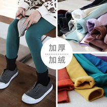 Childrens clothing Winter girl elastic beating underpants 2020 Winter style CUHK children plus suede thickened pure cotton not pouring down long pants