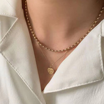 Left ear) Advanced Style stack wear with chain Europe and America minimalist Joker necklace choker Choker2020 New Tide