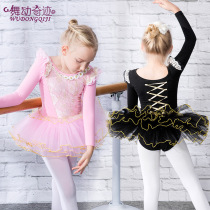 Latin dance dresses children girls rehearsal for 2019 new lace sculptures to wear a fluffy toddler dance suit