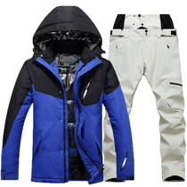 Ski suit mens suit winter outdoor sports large size thick warm breathable windproof waterproof single and double board ski suit