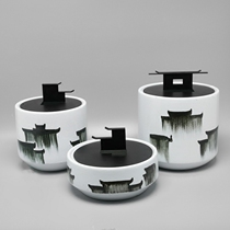 Modern New Chinese Creative Book House Ceramic Storage Tank Swing office Decorative Utensil TV Cabinet Genguan Soft Dress