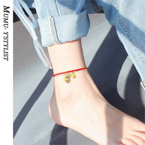 Anklet girls Winter Palace Bell red rope this year ins niche design Bell 2021 New Tide to give girlfriend gift