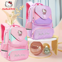 Hello Kitty schoolboy school bag Childrens and womens third to sixth grades 2021 new girl lightweight load-reducing ultra-light backpack