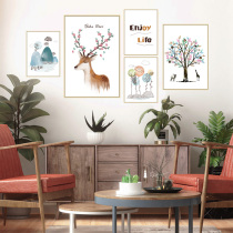 Photo Wall Nordic living room background wall decoration painting wall sticker 3d stereo sticker bedroom wall Creative