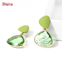 925 Silver Needle Avocado Candy Green Summer Fresh Joker Earrings Female 2021 New Tide Fruit Earrings