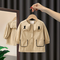 Female baby autumn 2021 new spring and autumn childrens foreign wind coat childrens clothing coat Net Red Girl coat