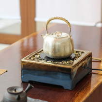 Taiwan Longyinzhai electric pottery stove tea maker household silent silver pot iron pot boiling water small boiling tea stove high-grade tea set