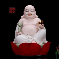 Yuantong Buddha with Dehua porcelain ceramic Buddha statue Laughing Buddha Maitreya Buddha ornaments for home use