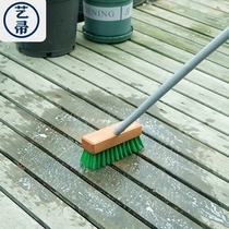 Art broom long handle brush Bathroom floor brush bristle Kitchen bathroom tile wall Bathtub carpet Wooden cleaning brush