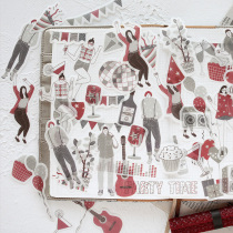  Lorraine Xinmo hand-painted salt series 50 pieces and paper stickers hand account collage material DIY diary hand account decoration