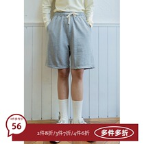 4 pieces of 6-fold Japanese spring and summer Joker knitted cotton shorts loose sports pants comfortable home pants 3 color 3432#