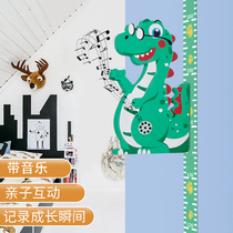 Dinosaur 3d children height wall stickers height stickers Children Baby cartoon measuring instrument ruler removable