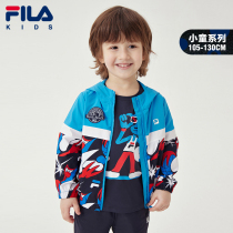 FILA FILA Phila childrens clothing boy hooded coat 2021 autumn new children childrens fashion trend sunscreen clothing