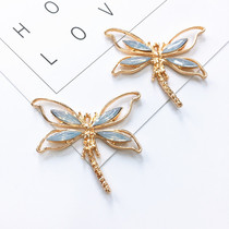 Golden butterfly alloy accessories Diamond animal trinkets DIY hairclip mobile phone bag material clothing accessories