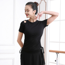 2021 New Dance Training Dress Women's Suit Black Body Training Dress Summer Short Sleeve Jacket Folk Dance Dress