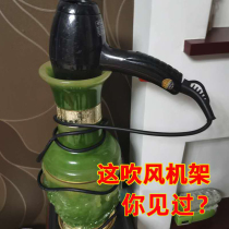 Hanging hair dryer artifact non-punching rack rack rack bracket storage sanitary napkin multifunctional air tube rack