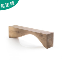 Customized all solid wood TV cabinet hotel living room long bench TV cabinet log B & B exhibition hall Japanese floor without legs