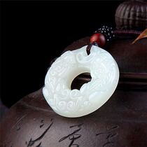 1 Yuan auction is coming to an end @ Xinjiang and Tian Yubai jade Double Jade Double-Circular Safety Buckle Pendant Jade Pendant Jade Pendant Jade Pendant