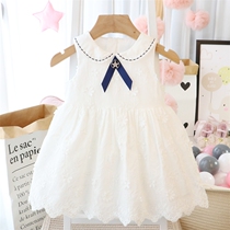 South Korea Girl Princess Dress Summer Foreign Air Baby Lace Dress Baby One Year Old Birthday Gown Short Sleeve