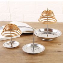 Retractable incense pan sandalwood mosquito coil incense incense burner Tower stainless steel plug dispenser holder plate