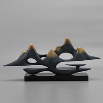 New Chinese Meditation Home Fake Mountain Swing Piece Living Room Xuanguan TV Cabinet Decoration Office Desktop Feng Shui Furnishing