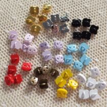 Bjd mini 5mm metal panda button hand sewing buckle baby clothes accessories ten color color difference