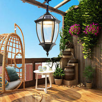 Solar charging Outdoor Waterproof Courtyard Garden Balcony Terrace Decoration Battery Induction hanging lamp Outdoor chandelier Lamp