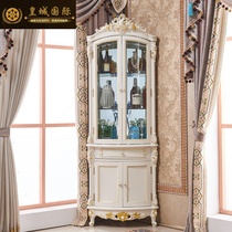 European-style living room solid wooden corner cabinet corner cabinet triangle locker villa curved corner corner wine cabinet corner corner