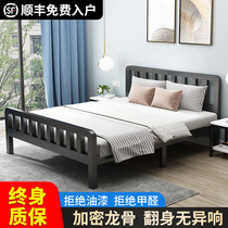 Wrought iron bed double bed modern simple 1.8 meters light luxury European-style iron frame bed 1.5 meters single iron bed thick reinforcement