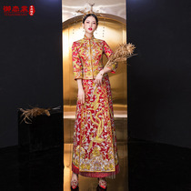 Show-and-dress bridal Longfeng jacket 2022 new Chinese wedding dress with big code toast to wedding gown womens summer